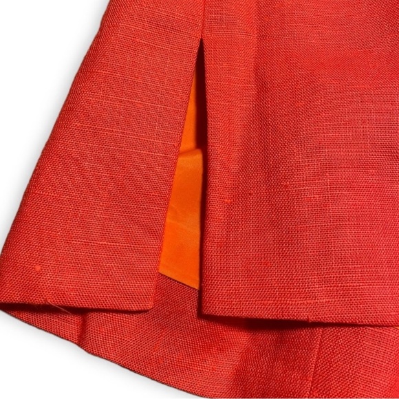 Vintage 60s/70s William Pearson Red-Orange Top Skirt Set Mini Dress Size Medium - Picture 12 of 15